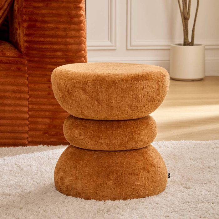 Pouf Ritem rond D.36cm ambre