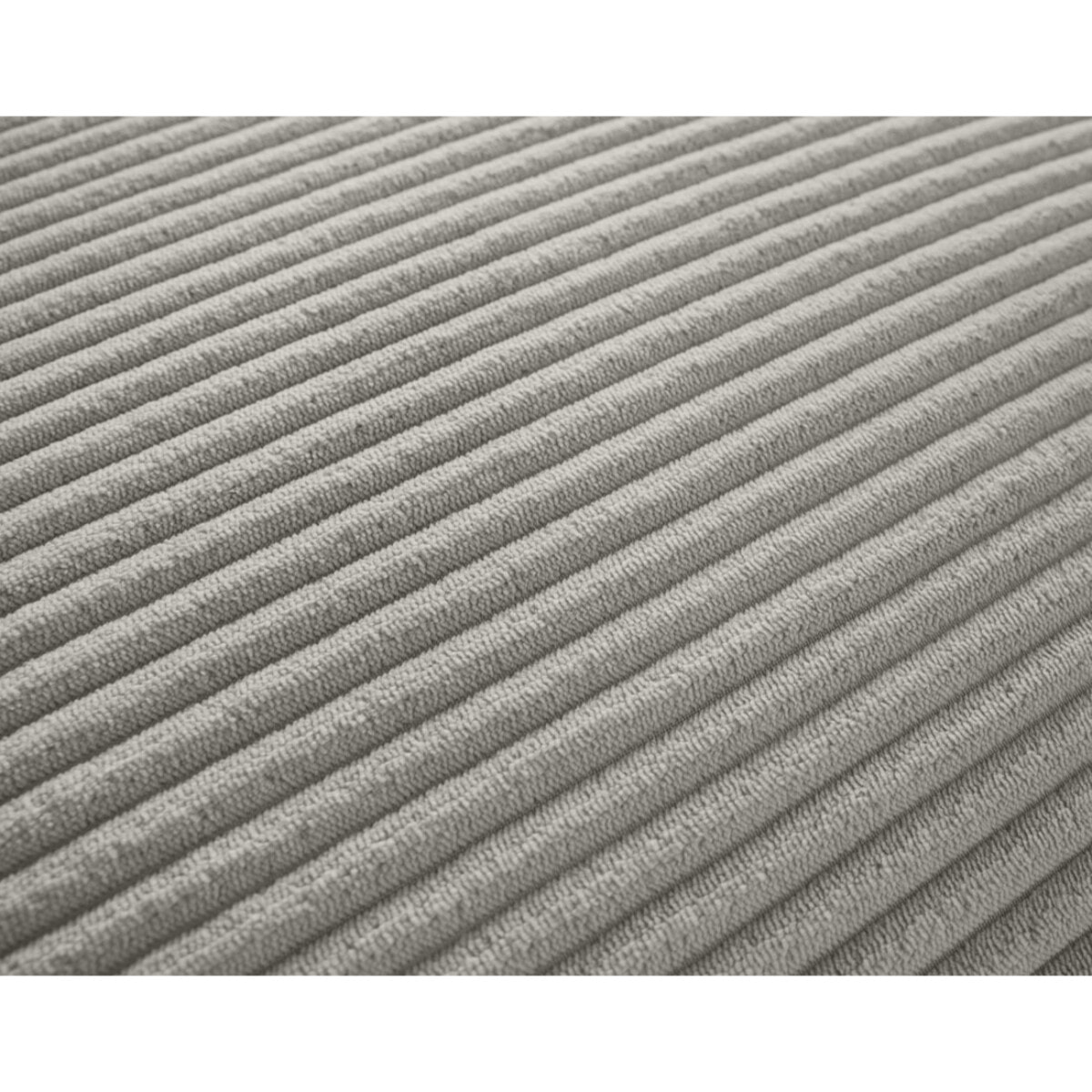 Garance - canapé modulable d'angle gauche - 6 places - en velours côtelé - Gris clair