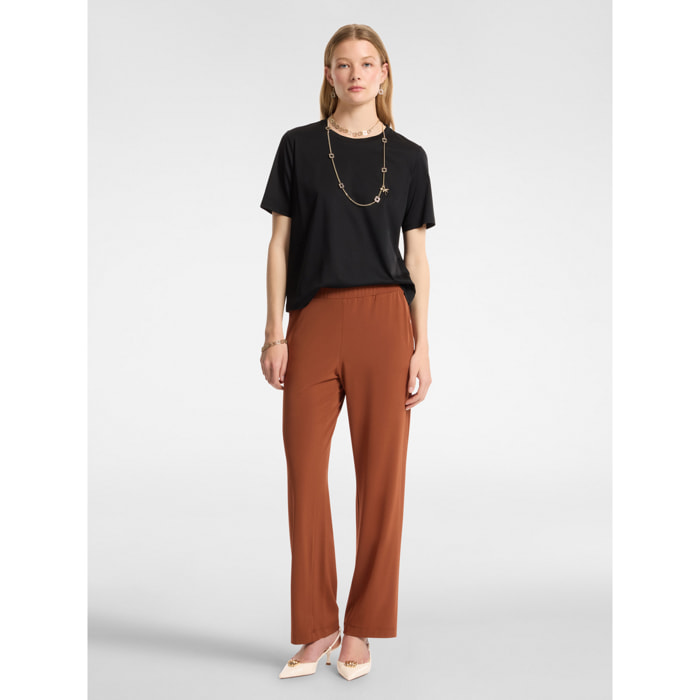 Elena Mirò - Pantaloni pull on - Marrone