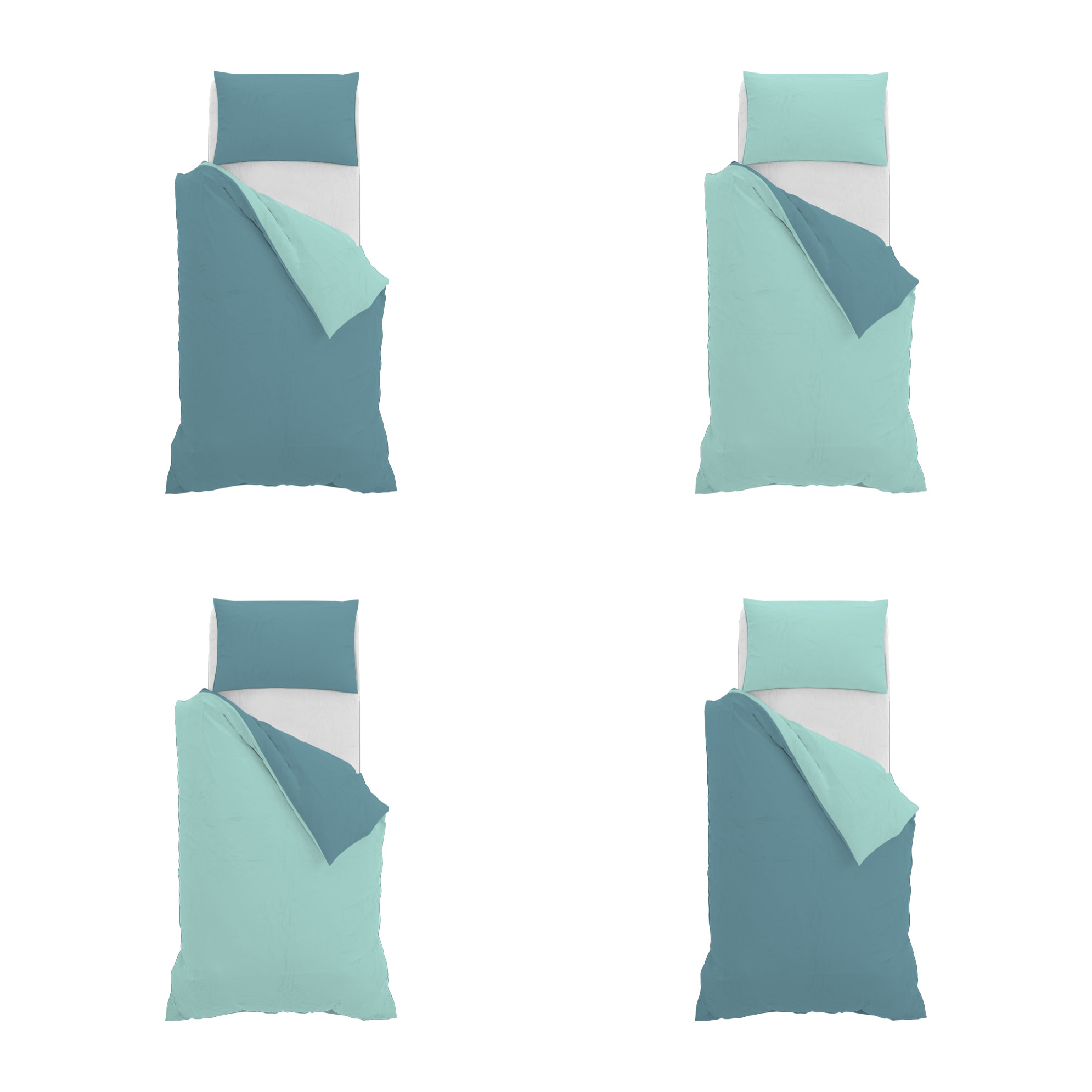 PARURE COPRIPIUMINO NATURAL COLOR SINGOLO - 100% COTONE MADE IN ITALY