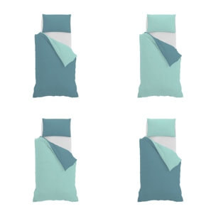 PARURE COPRIPIUMINO NATURAL COLOR SINGOLO - 100% COTONE MADE IN ITALY