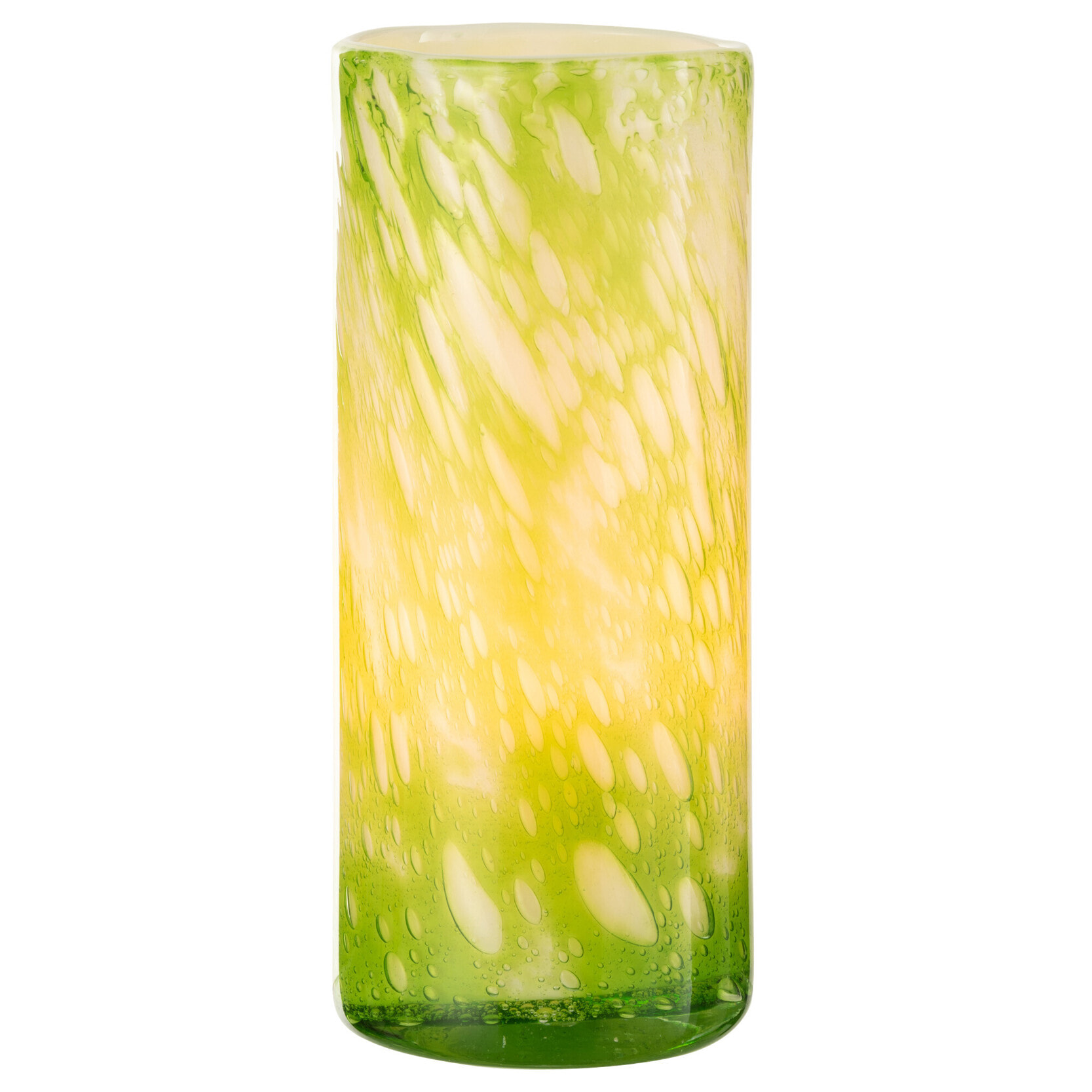 J-Line vase Marbre - verre - vert/blanc - large - 27.5 cm de hauteur