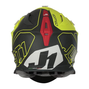 CASCO OFFROAD J18 VERTIGO RED GREY FLUO YELLOW JUST1