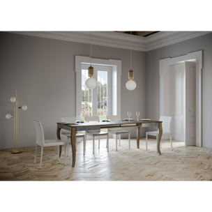 Tavolo allungabile 90x120/224 cm Olanda Iron Noce telaio Grigio