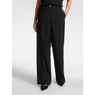 Elena Mirò - Pantalones de tejido crepé elástico - Negro