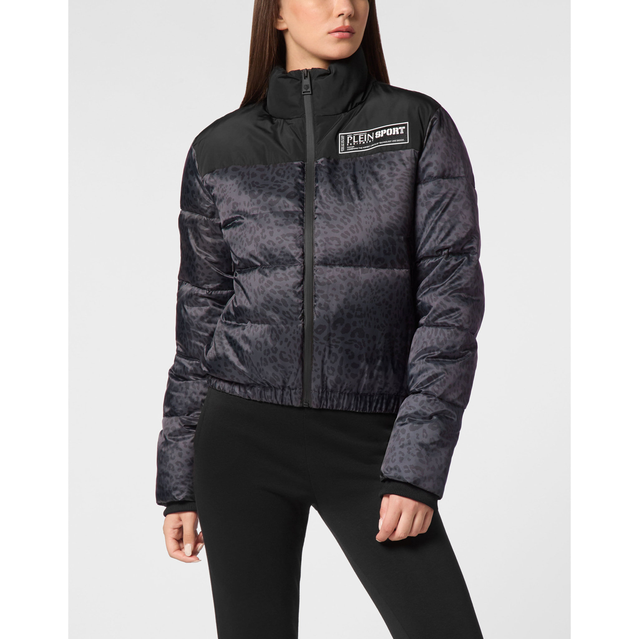 PLEIN SPORT Down Jacket LEOPARD