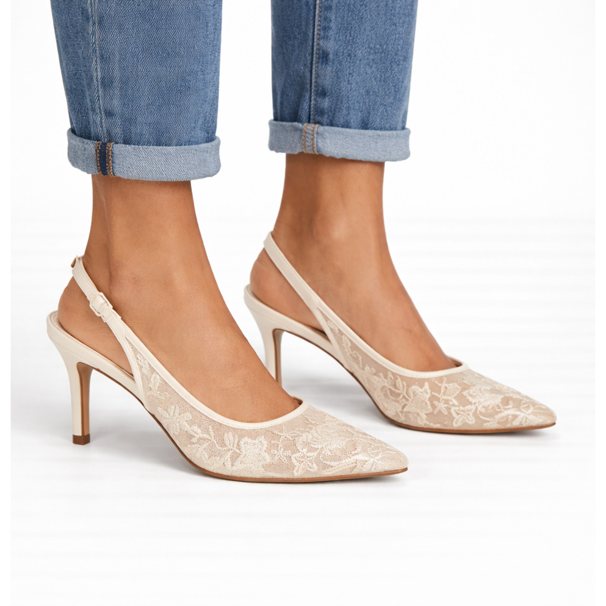 Decolletè ricamati - tacco 8,5 cm