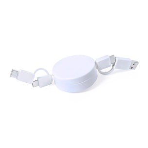 Caricabatterie e cavo dati. Cavo estensibile. Connessione micro USB, tipo C e Lightning 9 V CC 2,1 A