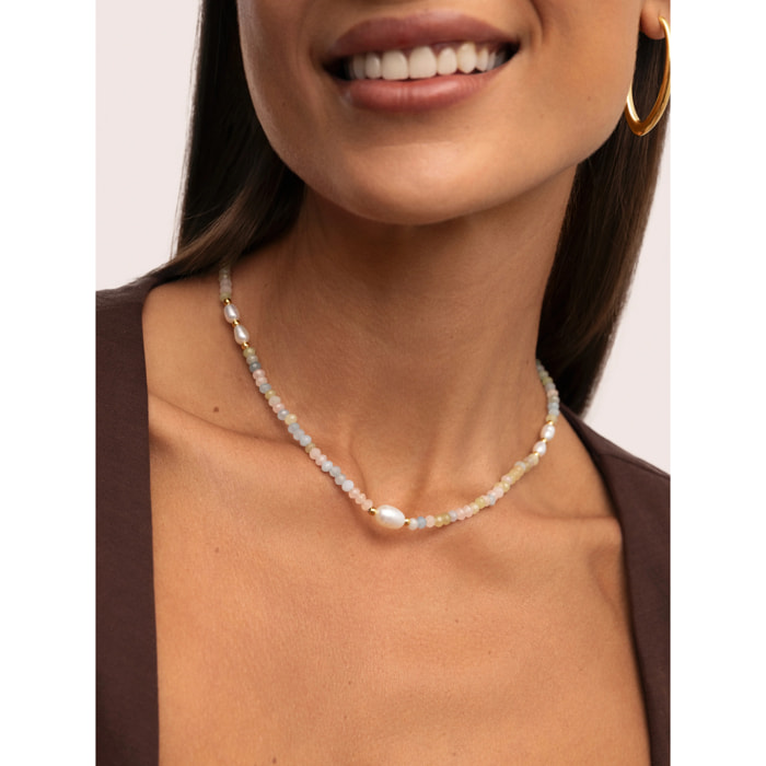 Collana Daphne Pearls Acciao Placcato Oro