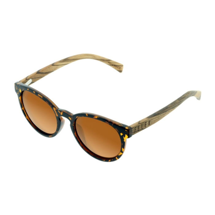 Gafas de Sol Feler 1507-7 - TORTOISE Polarizadas de Madera Unisex 51 mm