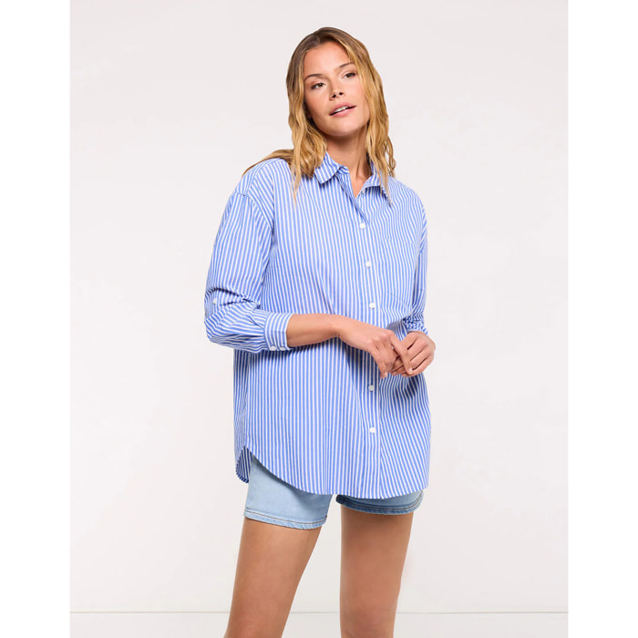 Camisa Manga Larga Azul - Agudo