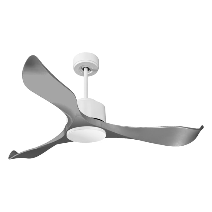 Ventilateur de plafond ø132 cm avec Wifi Réversible Hypersilence 40   W Blanc