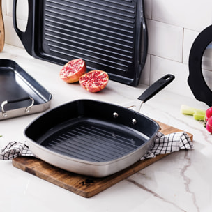 Sarten asador 28x28cm aluminio forjado inducción smart