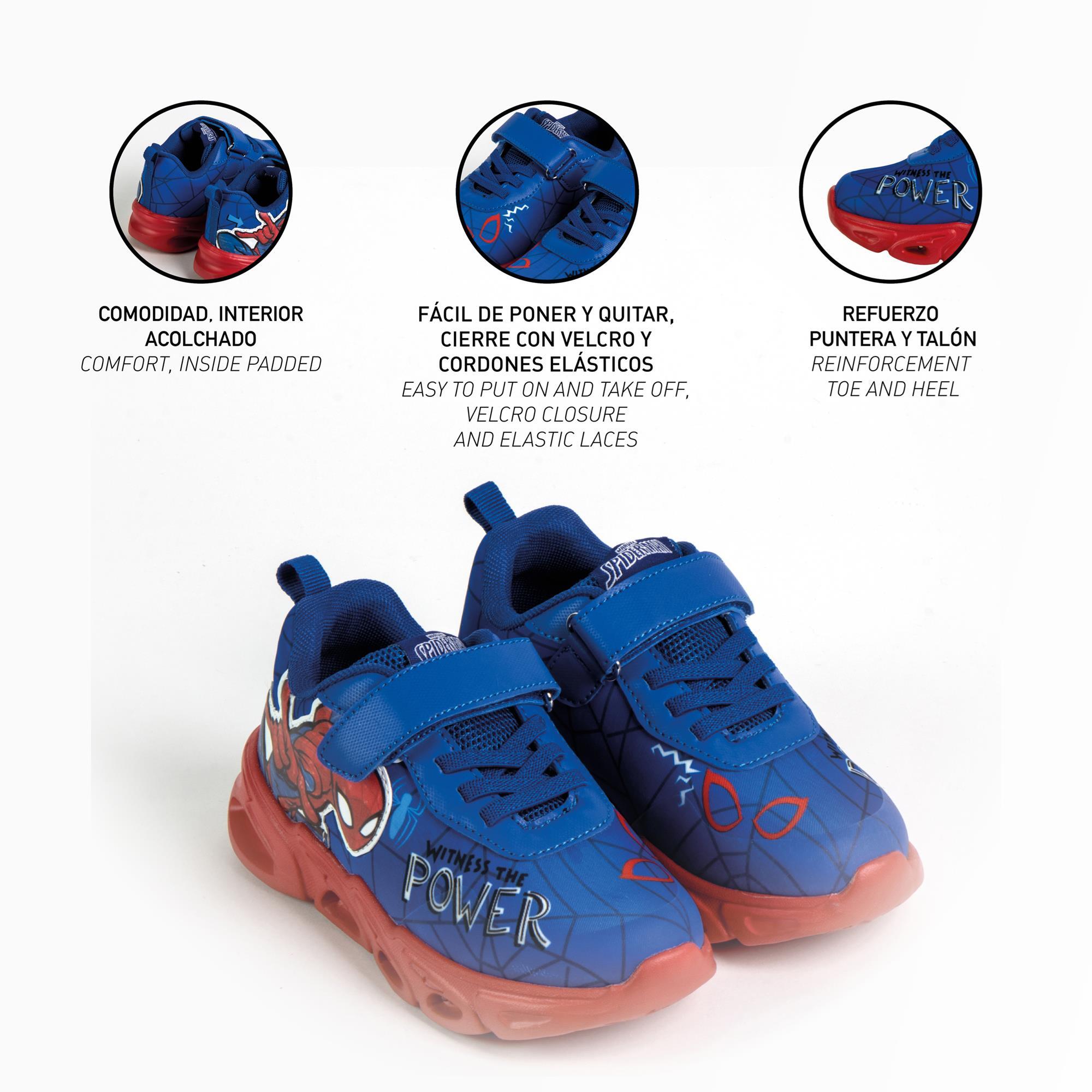 Zapatilla deportiva infantil suela ligera "Spiderman"