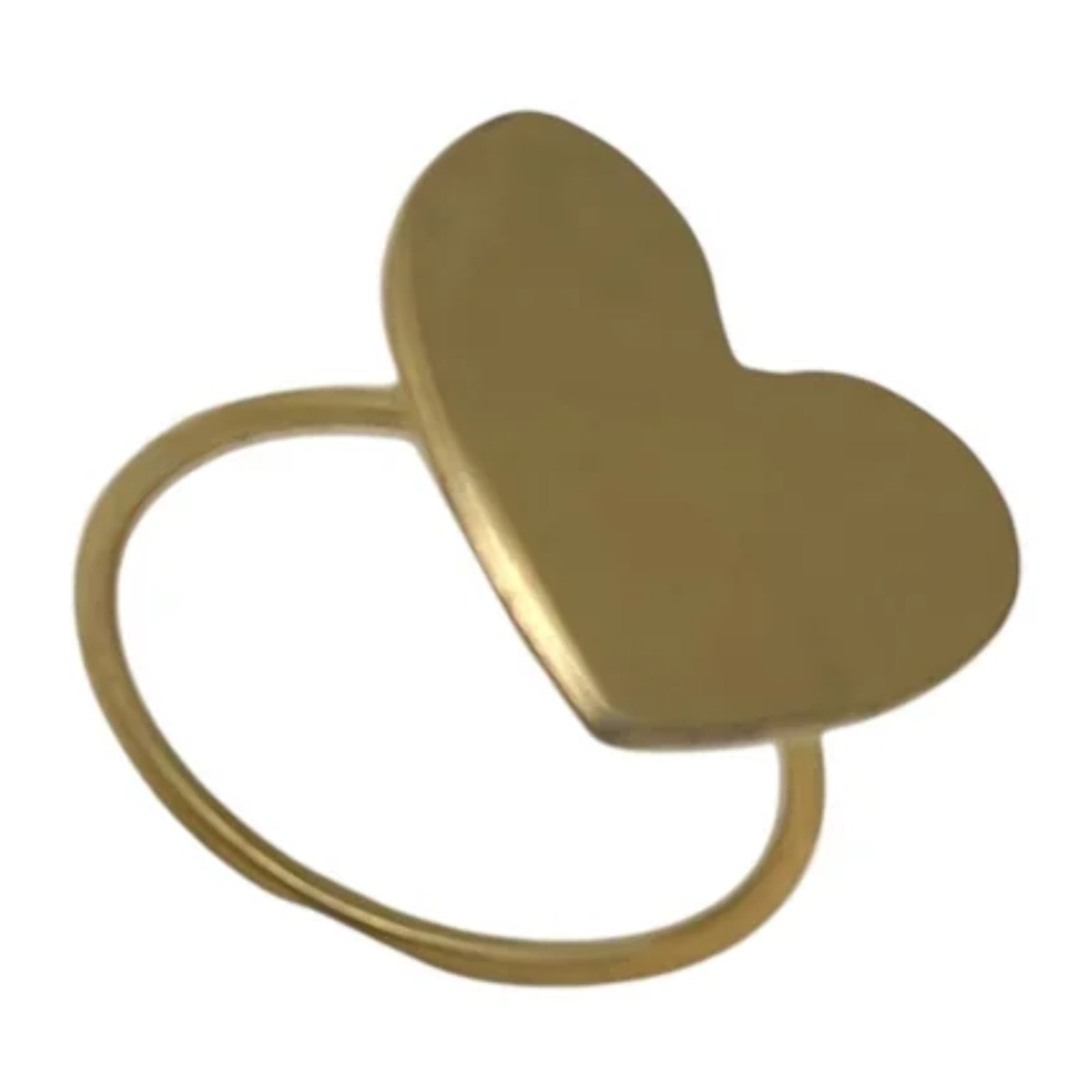 Anillo corazón dorado minimal T-14