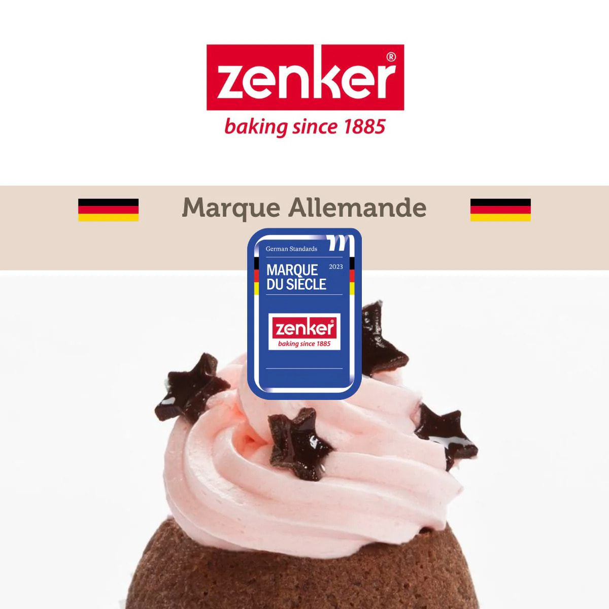 Lot de 100 barquettes alimentaires en papier 2,5 cm Zenker Smart pastry