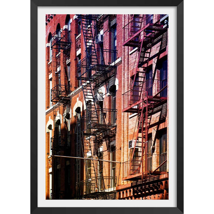 Affiche urbaine new york west side story Affiche + cadre en bois - Noir