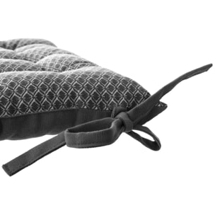 Galette de chaise "Otto" gris 38x38cm