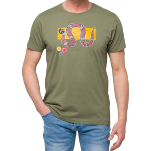 T-shirt in cotone 150 gr Hot Buttered Taipan verde militare.
