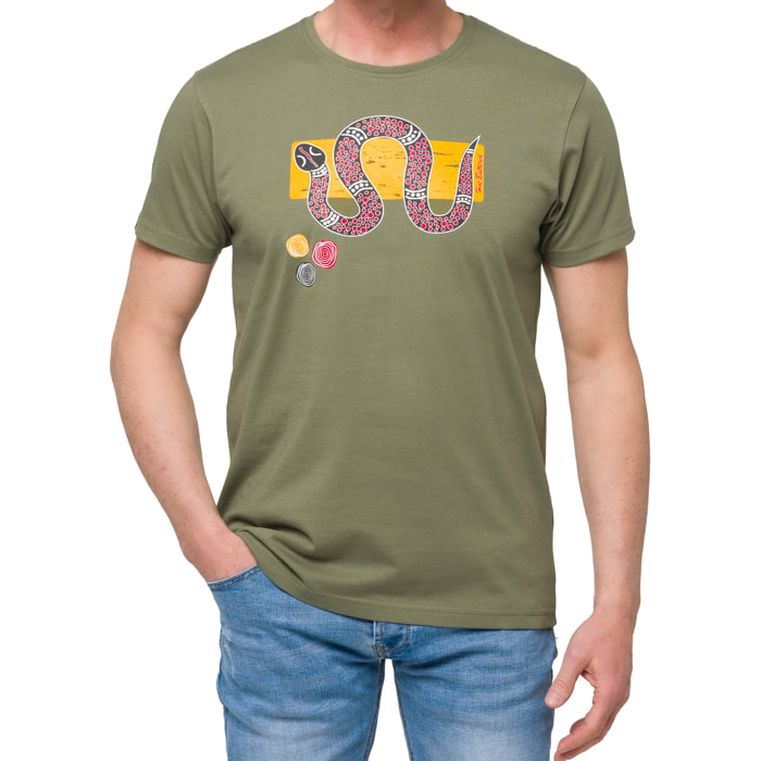 T-shirt in cotone 150 gr Hot Buttered Taipan verde militare
