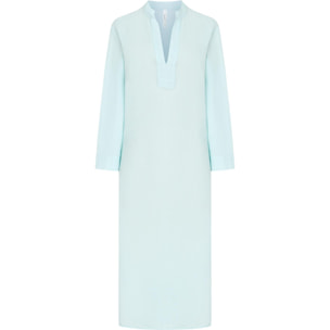 Vestido Liso con Abertura