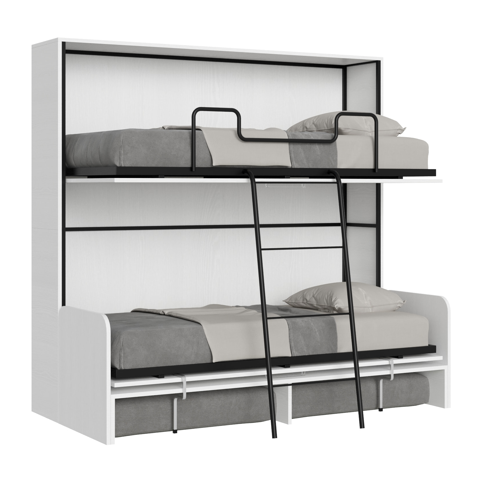 Litera abatible horizontal Kando Sofà Fresno Blanco -ALESSIA 20