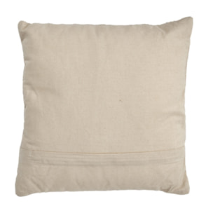 Lot de 2 coussins 40 x 40 cm en coton brodés beige - PLUME