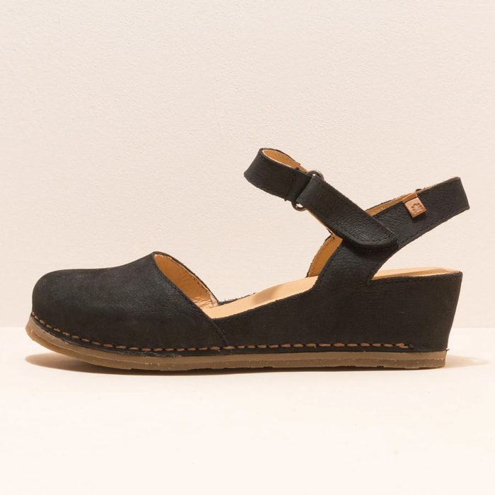 Sandalia de cuña N5850 PLEASANT BLACK / PICUAL color Black