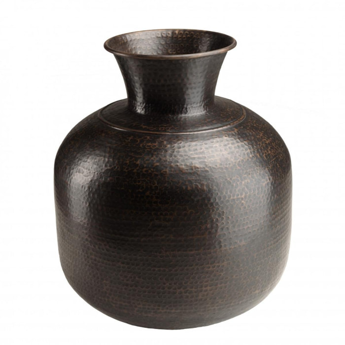 HONORE - Vase alu L60cm H70cm couleur cuivre noir antique effet martelé