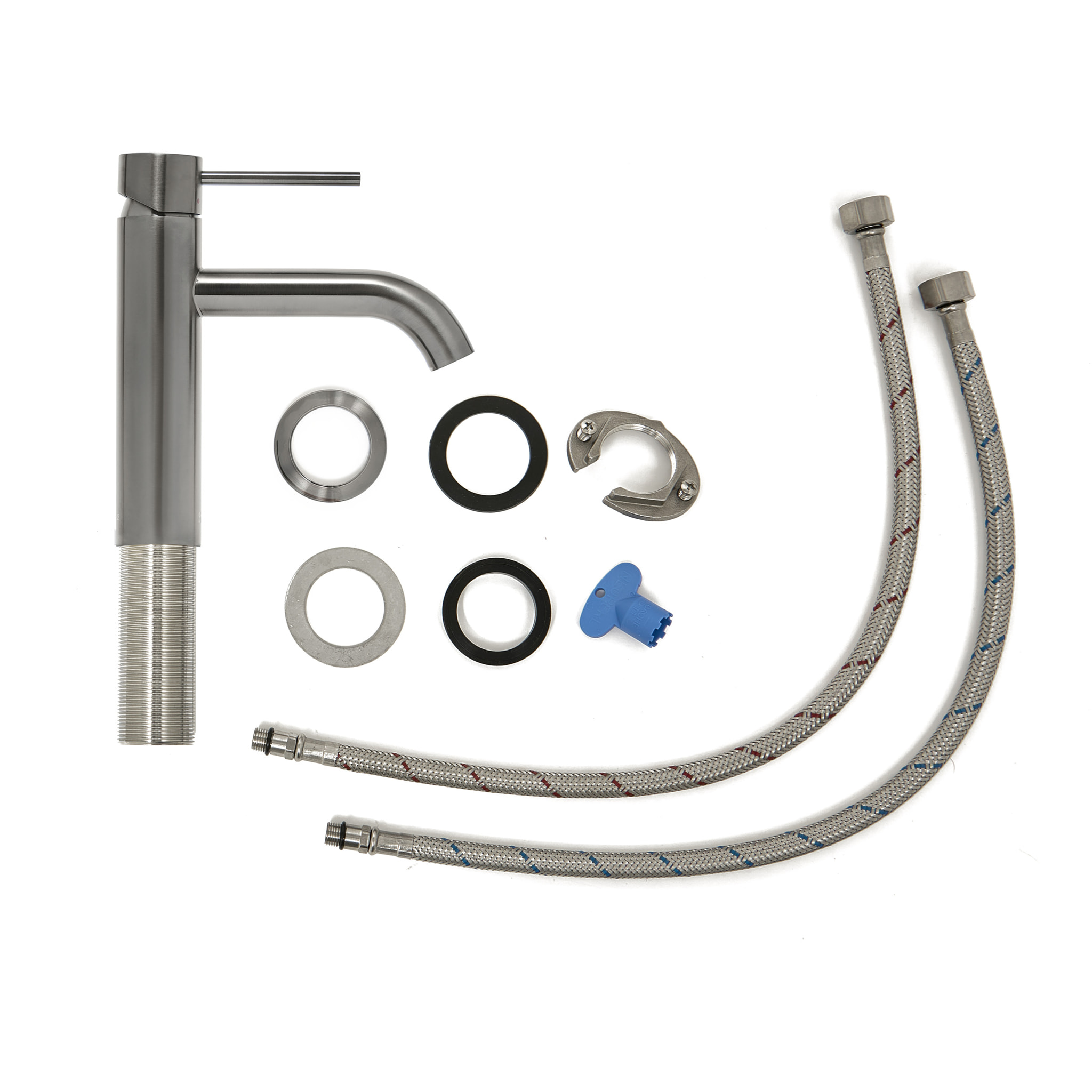 Aurum mitigeur de lavabo 16,5 cm, à levier, sans vidage, gun métal brossé (SATBAUR271BGM)