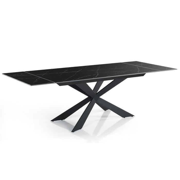Tomasucci Table extensible MELVIN EVO 160 BLACK MARBLE - NOIR