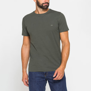 T-SHIRT GIROCOLLO IN COTONE TINTA UNITA