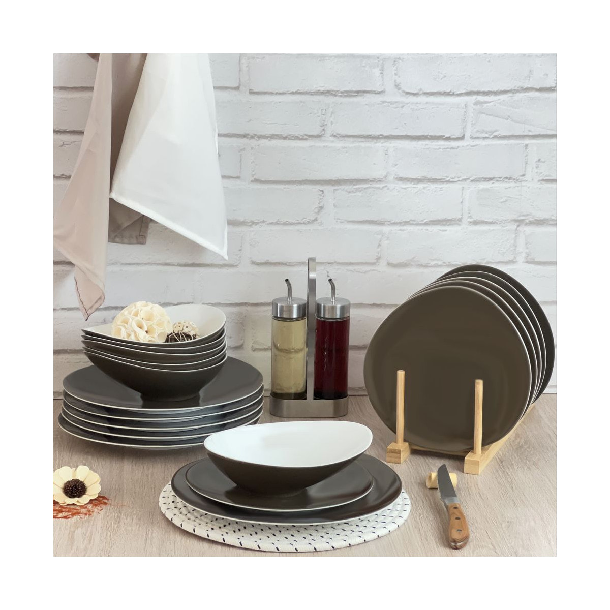 Sven Talpa scuro - Set di 6 piatti da dolce