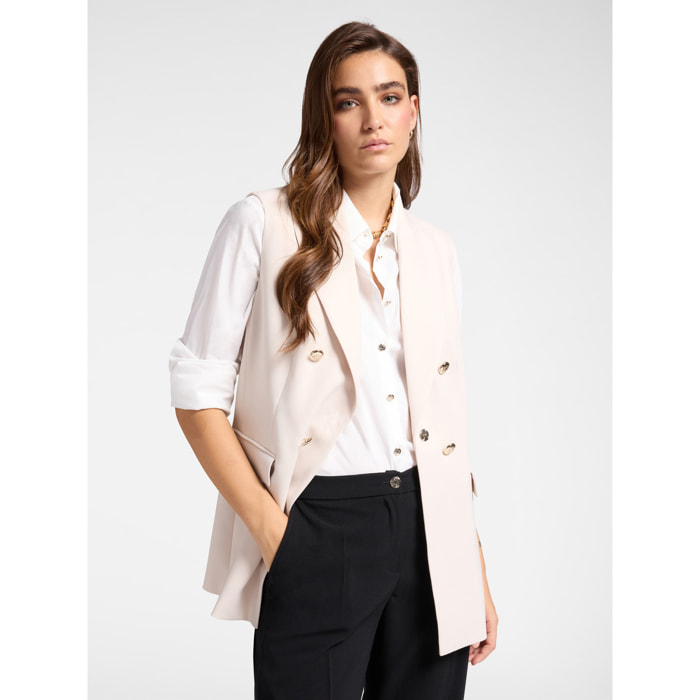 Elena Mirò - Blazer sin mangas - Blanco