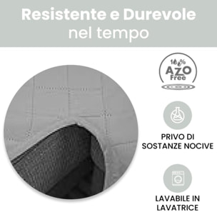 INTRECCI Copridivano 2 Posti con Penisola, Copridivano con Braccioli, Penisola Destra e Sinistra, Telo Copridivano Angolare, Impermeabile, Protegge da Macchie, Facile da Lavare. Colore: Grigio Chiaro