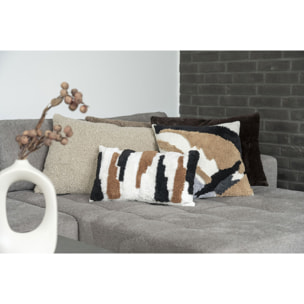 Tavira Cuscino Rettangolare in Bouclé Grigio-Beige 45x60 cm