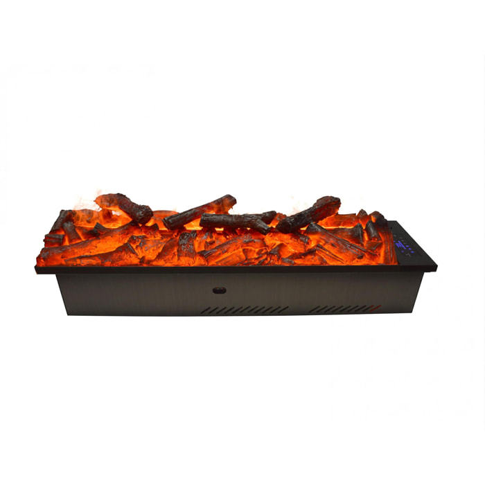 Cheminée décorative avec flamme simulée et bûches