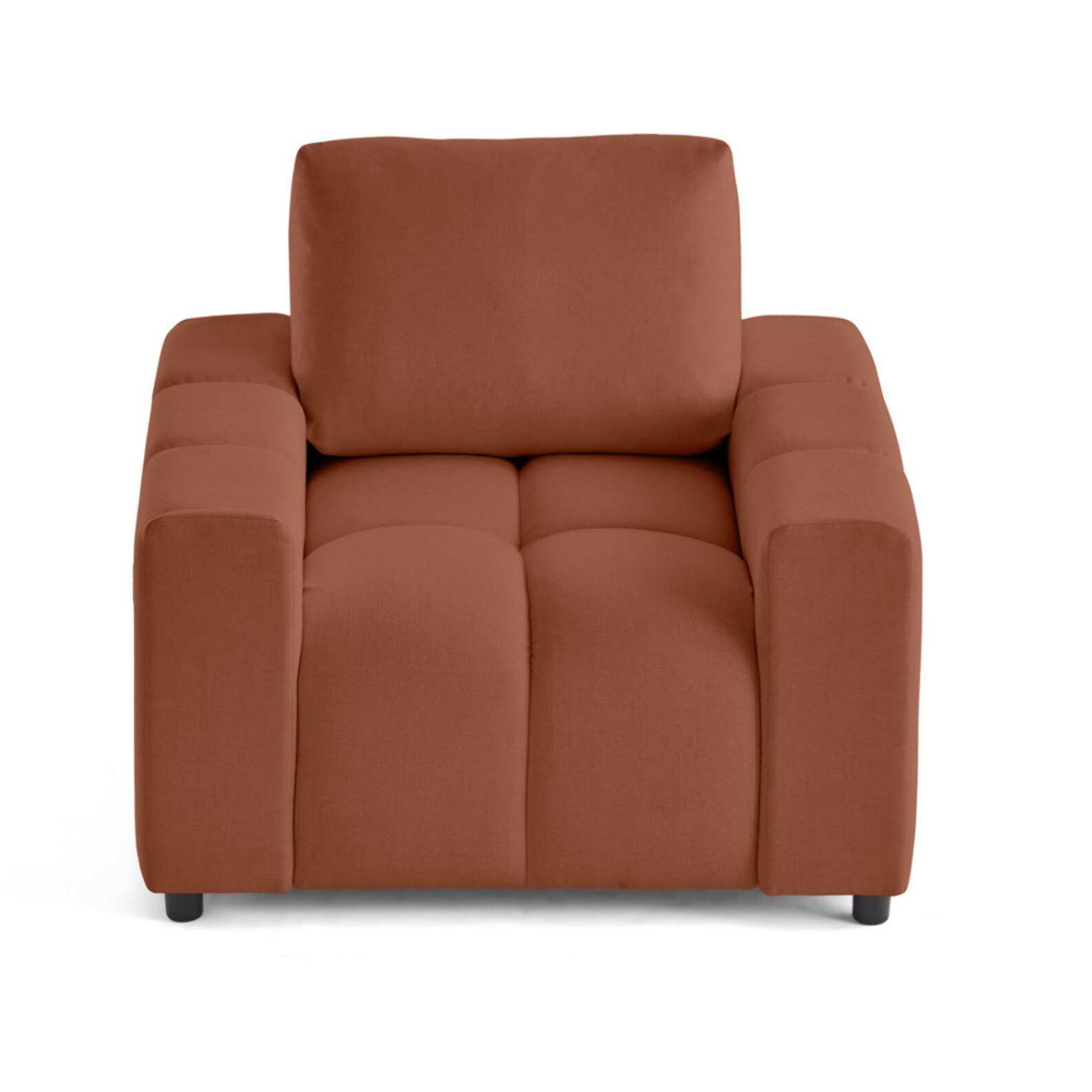 Crocus - fauteuil en tissu - Rouille