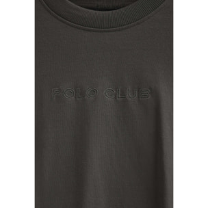 Maglietta Caliope grigio scuro con logo ricamato Polo Club