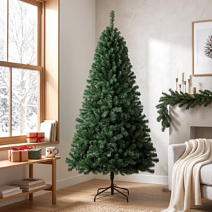 Árbol de Navidad Artificial Ø98x200 cm, Árbol de Navidad, Pícea Abeto Artificial con 1000 Ramas Articuladas, Base Plegable, Fácil de Montar, Decoración para Hogar, Oficina, Fiestas