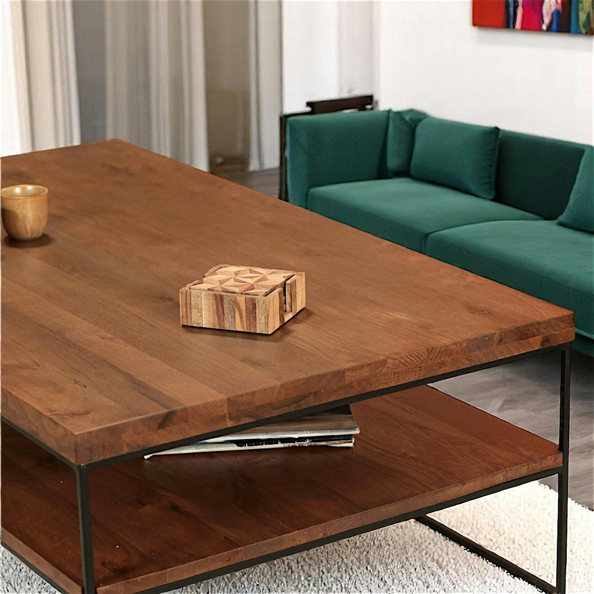 Table basse 2 plateaux en chêne massif OKA