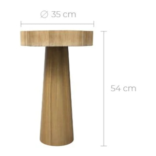 Table d'appoint ronde en bois de suar D35 cm - Janah