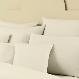 Housse de couette lin & coton 160 g/m² uni beige Le metis francais chanvre