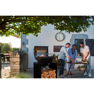 LE MARQUIER - Meuble Barbecue Ouvert, 80 X 55 cm Noir