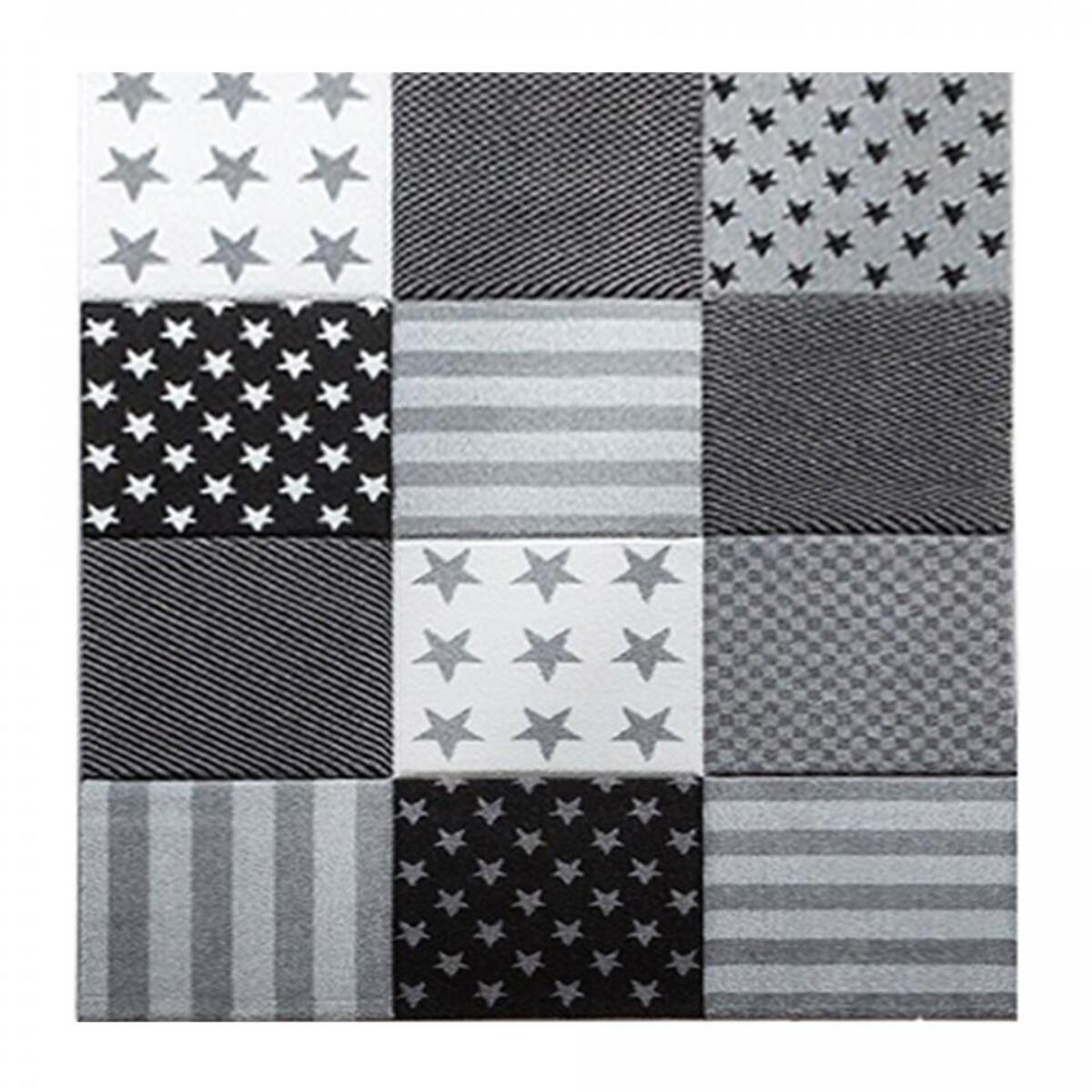 Tapis enfant tissé motif géométrique HUMU