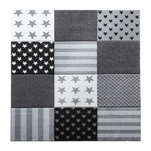 Tapis enfant tissé motif géométrique HUMU