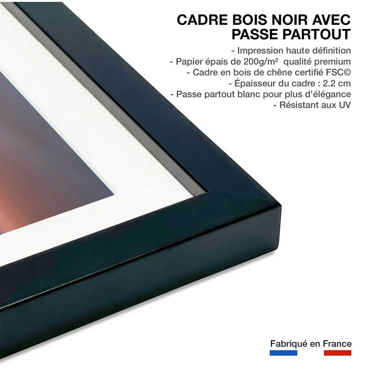Affiche de Carasqueira au Portugal Affiche sous cadre noir