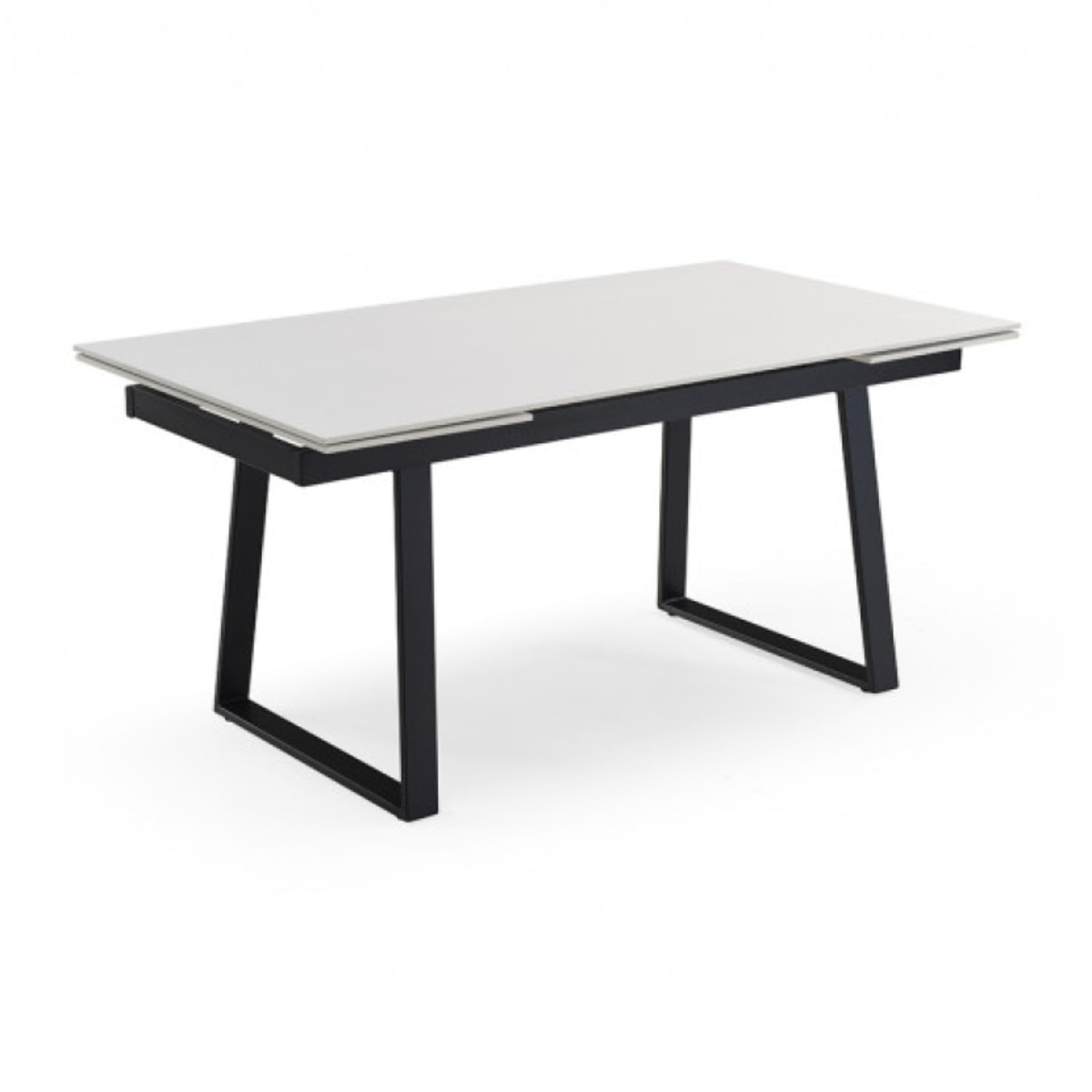 Table extensible en céramique blanc pure L160/240cm - 9 piètements - UNIK