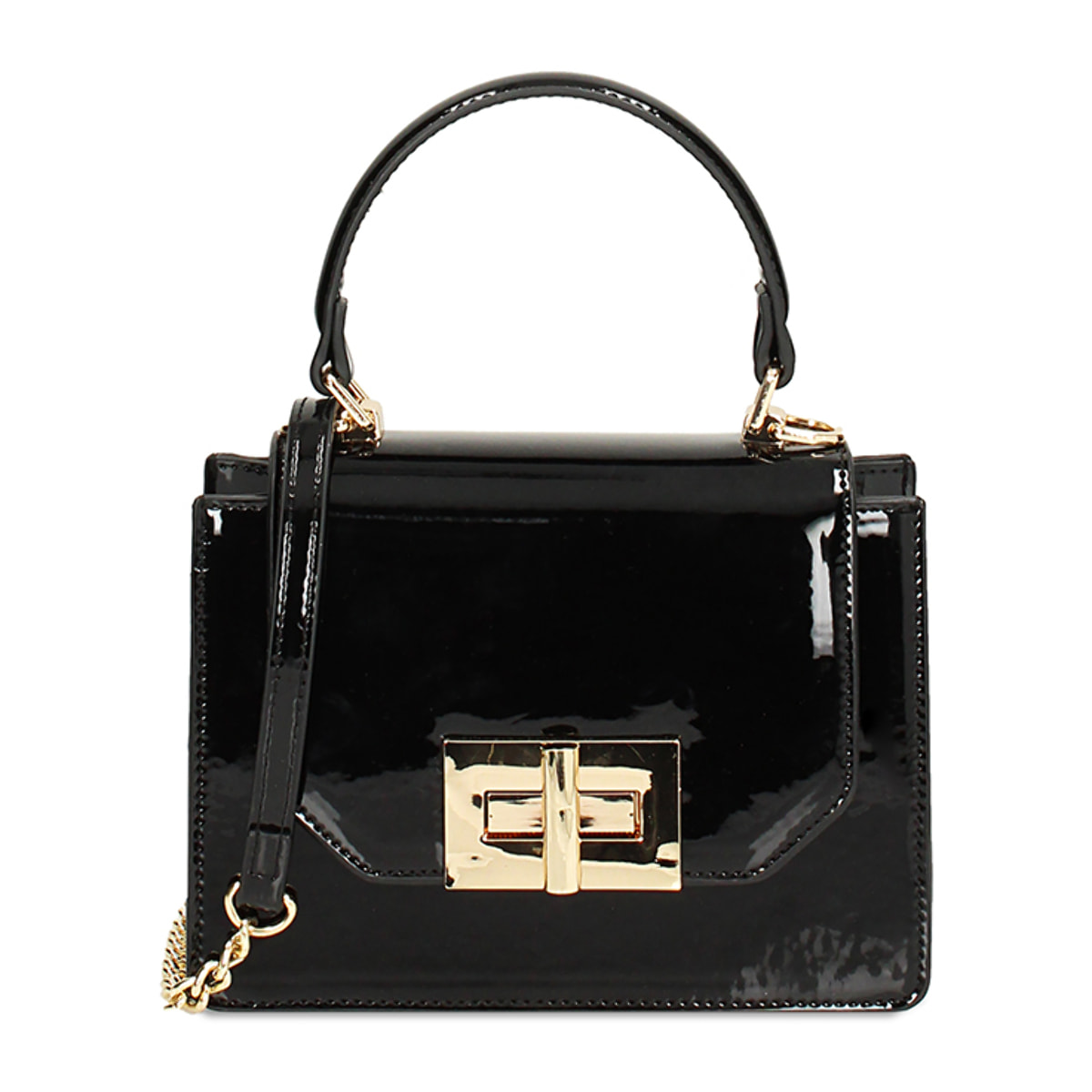 Minibag nera piccola in vernice