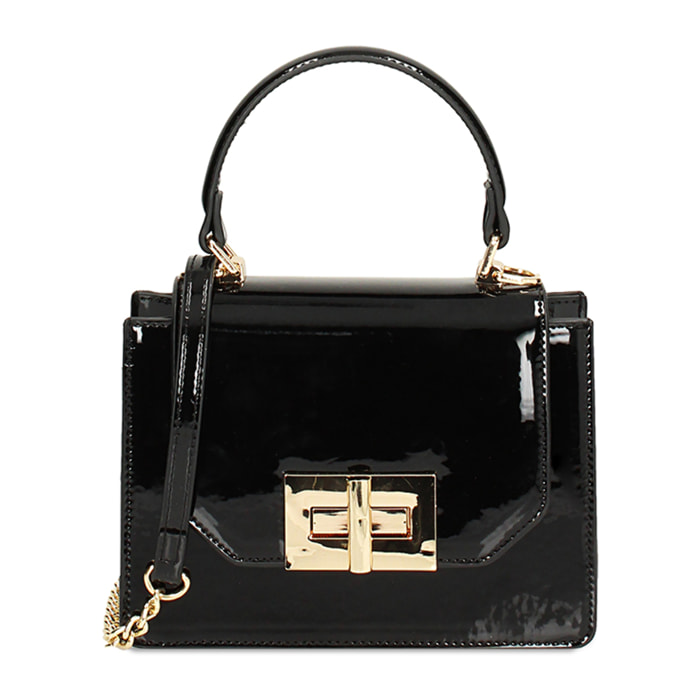 Minibag nera piccola in vernice
